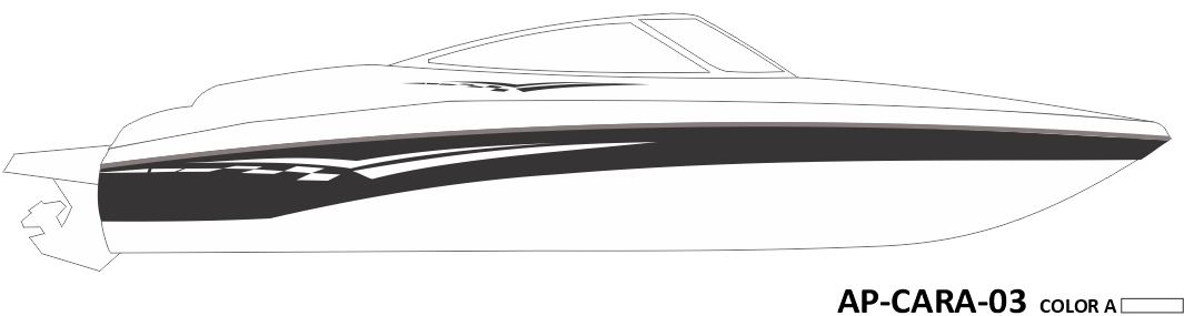 AP-CARA-03 - Caravelle Series 1 Color Vinyl Boat Graphics Kit