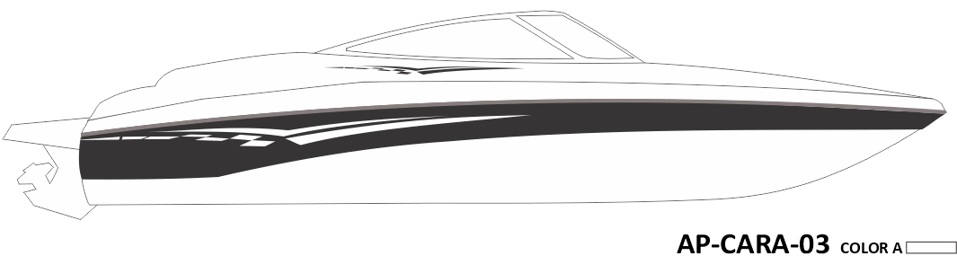 AP-CARA-03 - Caravelle Series 1 Color Vinyl Boat Graphics Kit - Raceline Digital