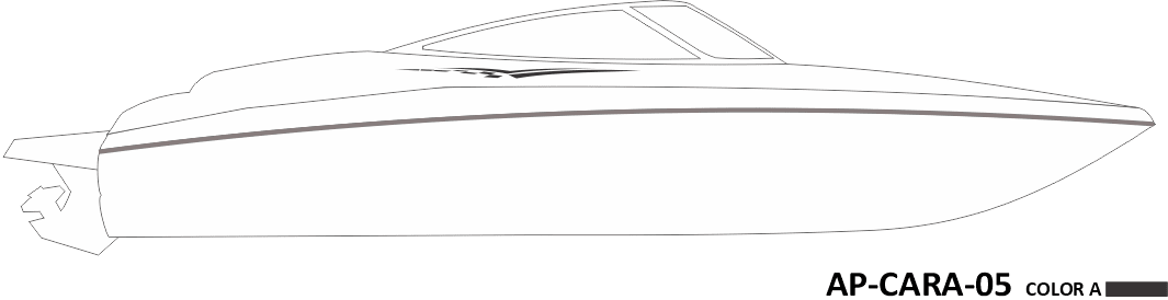AP-CARA-05 - Caravelle Series 1 Color Vinyl Boat Graphics Kit - Raceline Digital