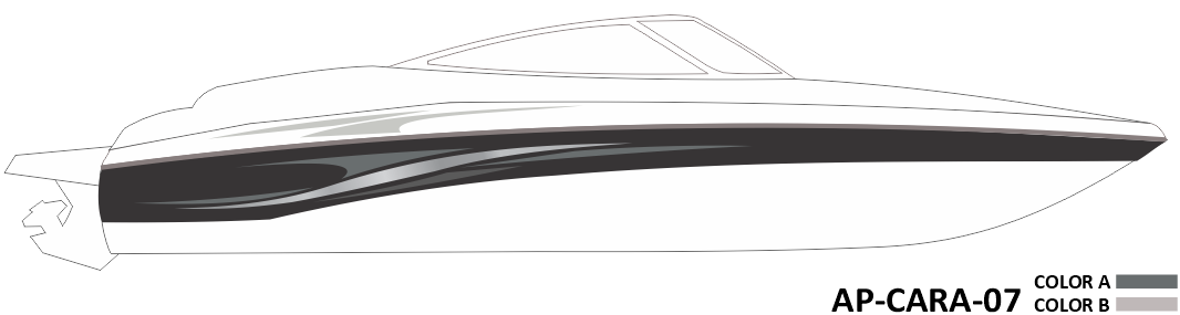 AP-CARA-07 - Caravelle Series 2 Color Vinyl Boat Graphics Kit