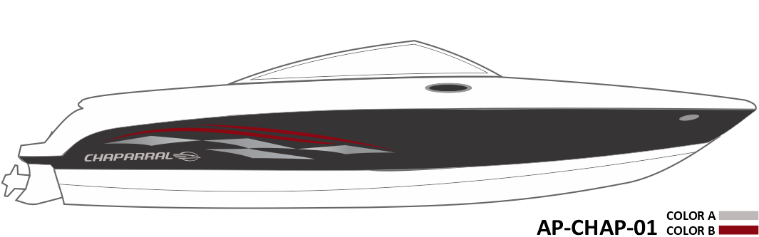 AP-CHAP-01 - Chaparral Series 2 Color Vinyl Boat Graphics Kit