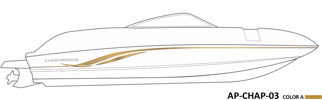 AP-CHAP-03 - Chaparral Series 1 Color Vinyl Boat Graphics Kit