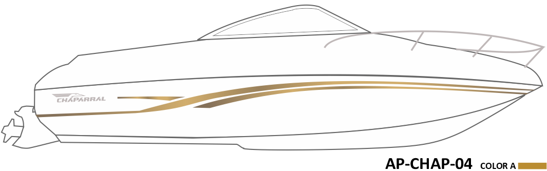 AP-CHAP-04 - Chaparral Series 1 Color Vinyl Boat Graphics Kit