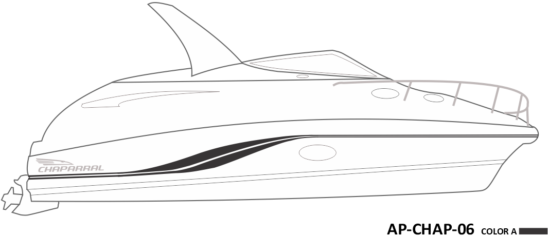 AP-CHAP-06 - Chaparral Series 1 Color Vinyl Boat Graphics Kit