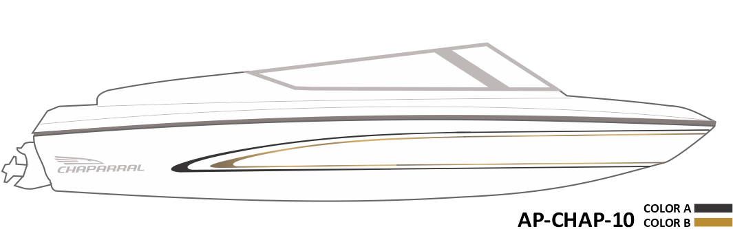 AP-CHAP-10 - Chaparral Series 2 Color Vinyl Boat Graphics Kit
