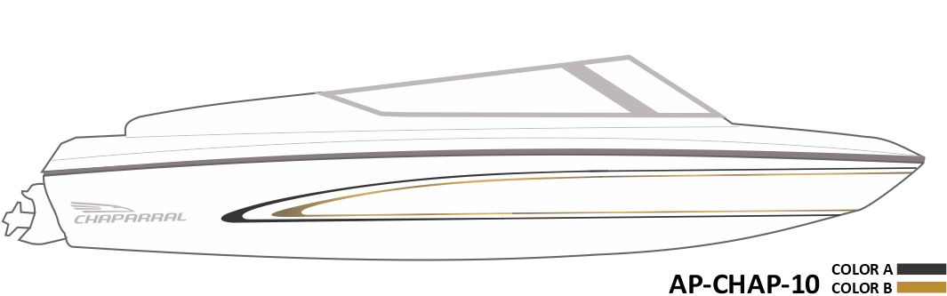 AP-CHAP-10 - Chaparral Series 2 Color Vinyl Boat Graphics Kit - Raceline Digital