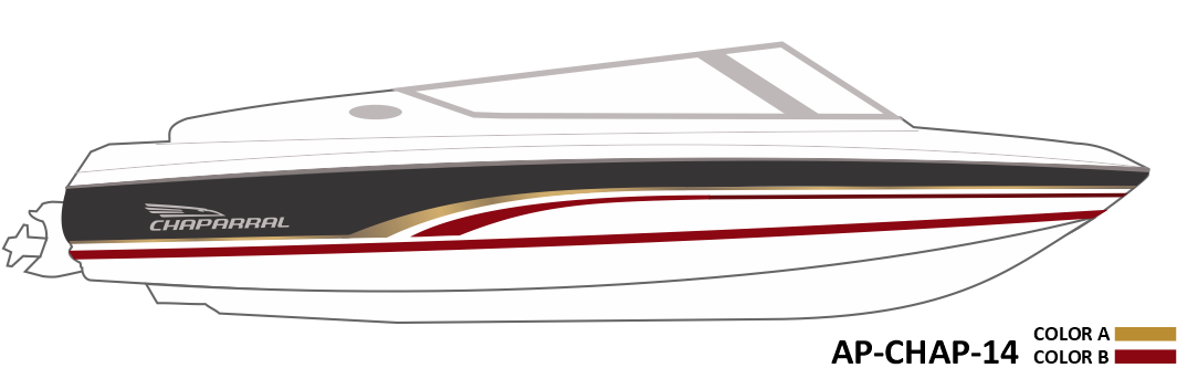 AP-CHAP-14 - Chaparral Series 2 Color Vinyl Boat Graphics Kit