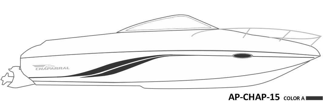 AP-CHAP-15 - Chaparral Series 1 Color Vinyl Boat Graphics Kit - Raceline Digital