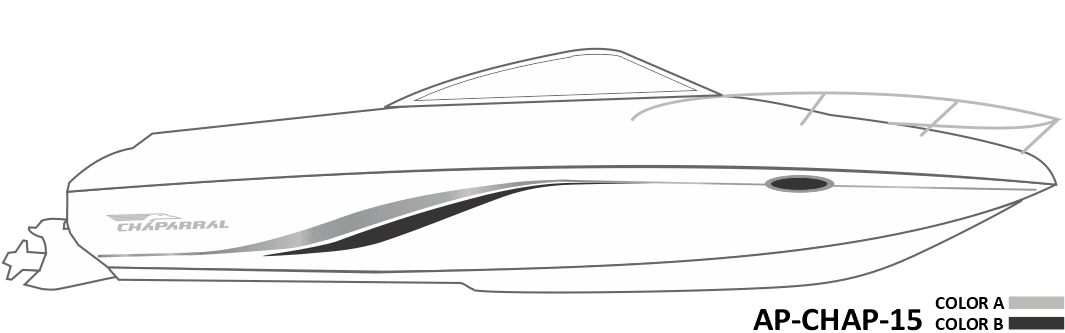 AP-CHAP-15 - Chaparral Series 2 Color Vinyl Boat Graphics Kit - Raceline Digital