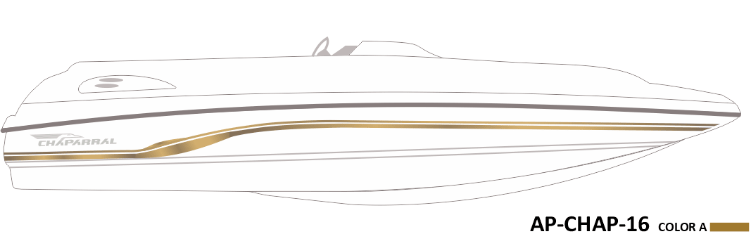 AP-CHAP-16 - Chaparral Series 1 Color Vinyl Boat Graphics Kit - Raceline Digital