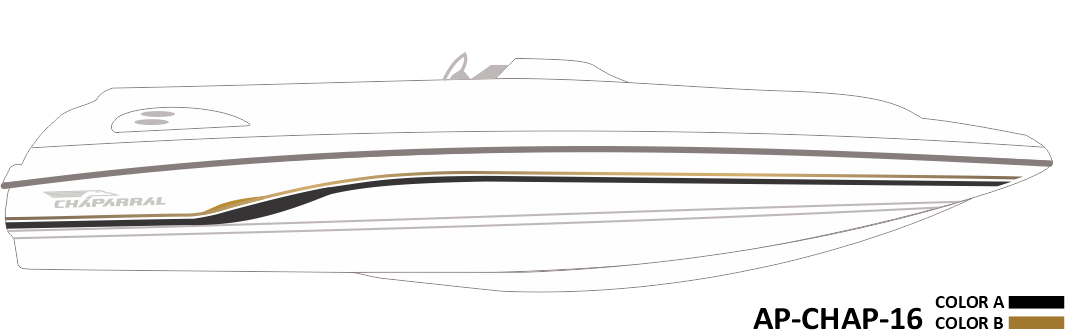 AP-CHAP-16 - Chaparral Series 2 Color Vinyl Boat Graphics Kit