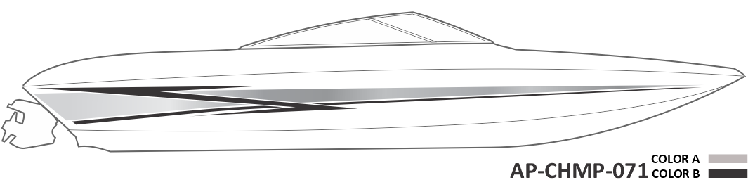 AP-CHMP-071 - Champion Series 2 Color Vinyl Boat Graphics Kit