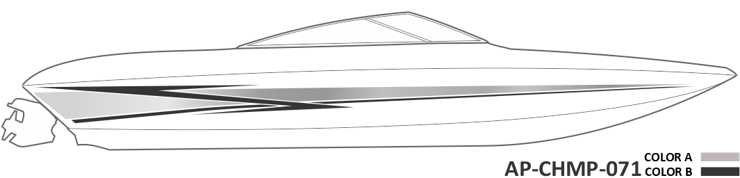 AP-CHMP-071 - Champion Series 2 Color Vinyl Boat Graphics Kit - Raceline Digital