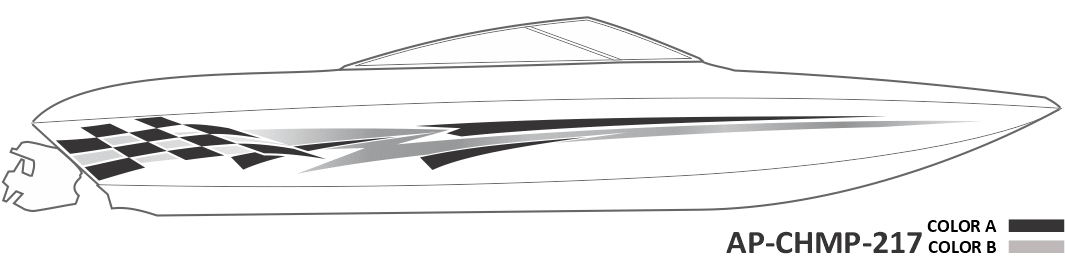 AP-CHMP-217 - Champion Series 2 Color Vinyl Boat Graphics Kit - Raceline Digital