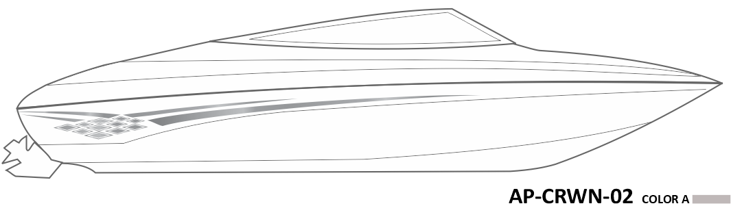 AP-CRWN-02 - Crownline Series 1 Color Vinyl Boat Graphics Kit