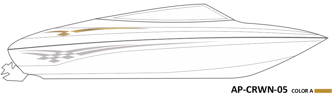 AP-CRWN-05 - Crownline Series 1 Color Vinyl Boat Graphics Kit