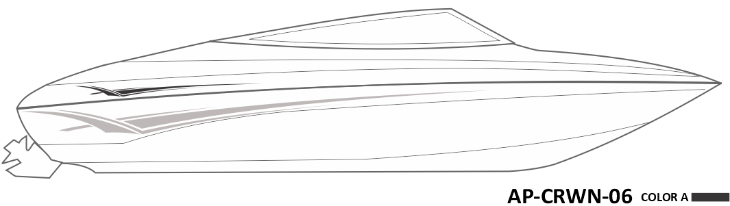AP-CRWN-06 - Crownline Series 1 Color Vinyl Boat Graphics Kit