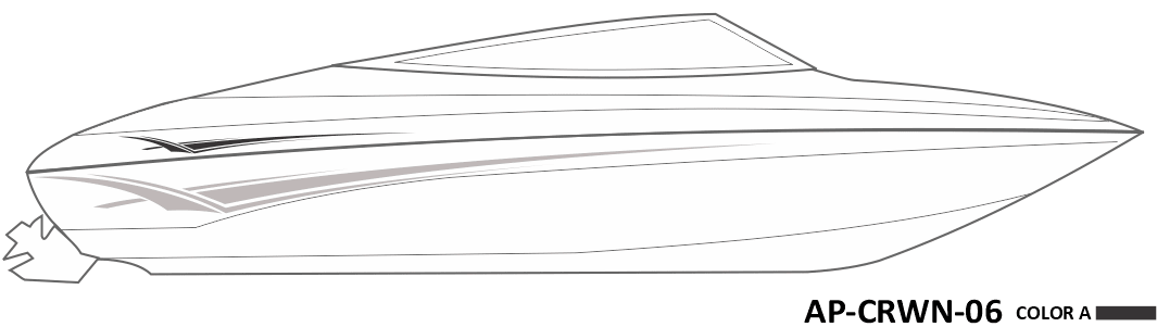 AP-CRWN-06 - Crownline Series 1 Color Vinyl Boat Graphics Kit - Raceline Digital