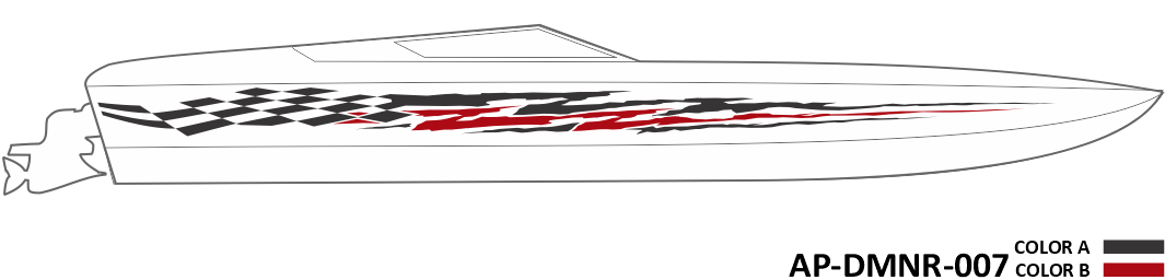 AP-DMNR-007 - Dominator Series 2 Color Vinyl Boat Graphics Kit