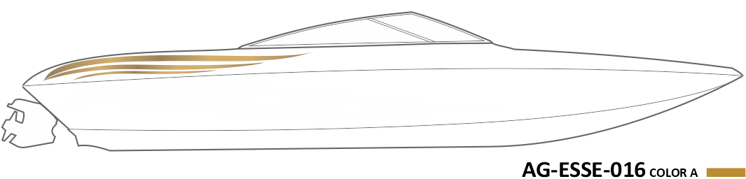 AG-ESSE-016 - Essential Series 1 Color Vinyl Boat Graphics Kit