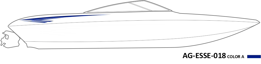 AG-ESSE-018 - Essential Series 1 Color Vinyl Boat Graphics Kit - Raceline Digital