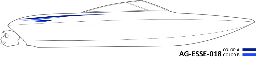 AG-ESSE-018 - Essential Series 2 Color Vinyl Boat Graphics Kit