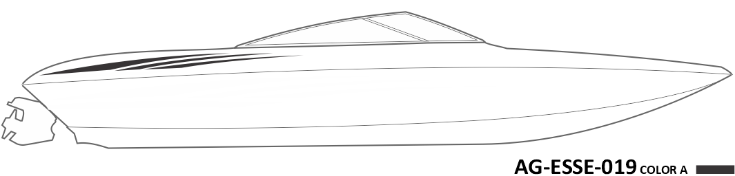AG-ESSE-019 - Essential Series 1 Color Vinyl Boat Graphics Kit