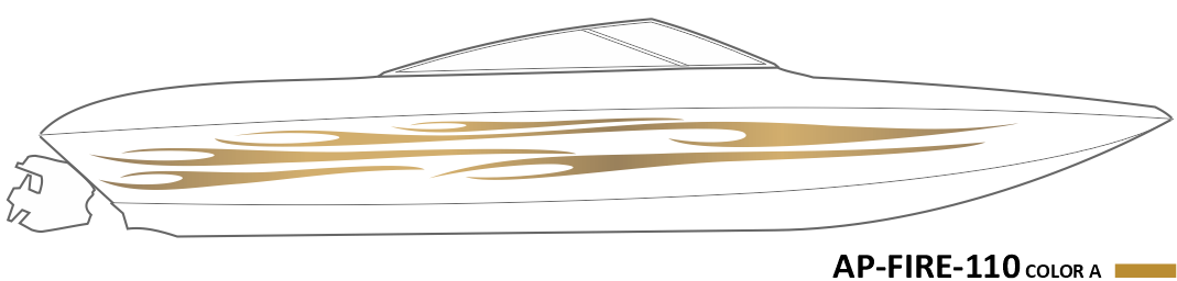AP-FIRE-110 - Firestorm Series 1 Color Vinyl Boat Graphics Kit