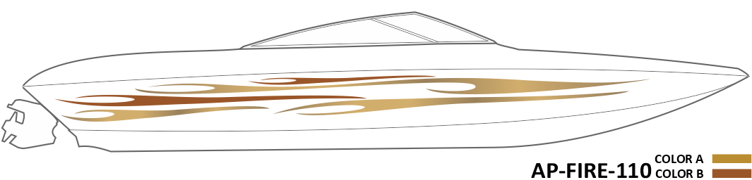 AP-FIRE-110 - Firestorm Series 2 Color Vinyl Boat Graphics Kit