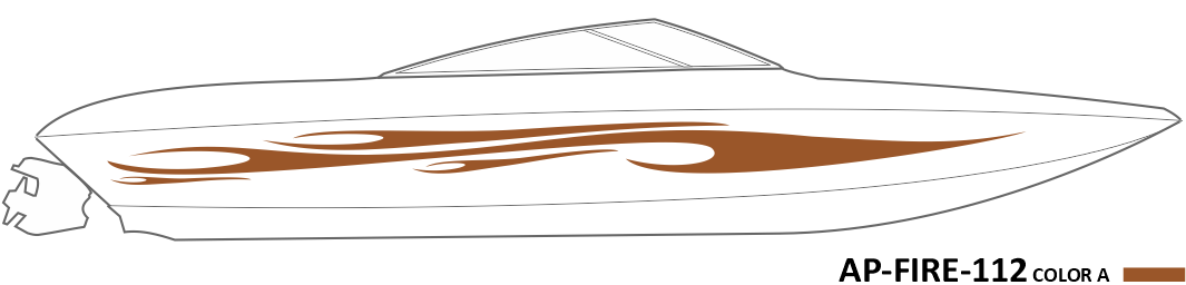 AP-FIRE-112 - Firestorm Series 1 Color Vinyl Boat Graphics Kit