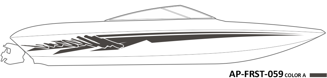 AP-FRST-059 - Freestyle Series 1 Color Vinyl Boat Graphics Kit