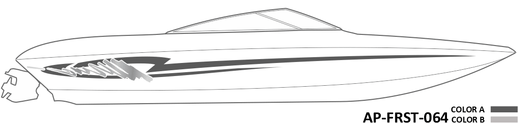 AP-FRST-064 - Freestyle Series 2 Color Vinyl Boat Graphics Kit - Raceline Digital