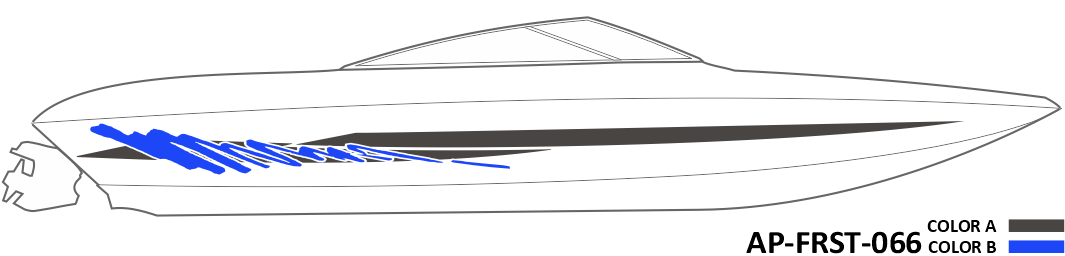 AP-FRST-066 - Freestyle Series 2 Color Vinyl Boat Graphics Kit