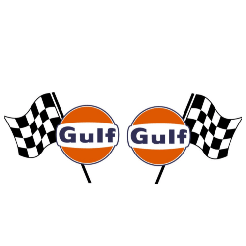 Gulf Oil Racing Sponsor Decal Set - Raceline Digital
