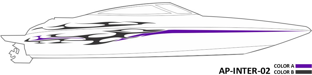 AP-INTER-02 - Caravelle Series Interceptor 2 Color Vinyl Boat Graphics Kit