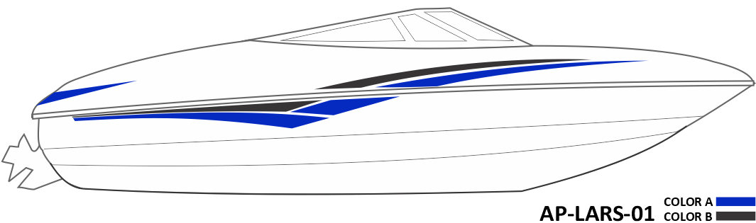 AP-LARS-01 - Larson Series 2 Color Vinyl Boat Graphics Kit