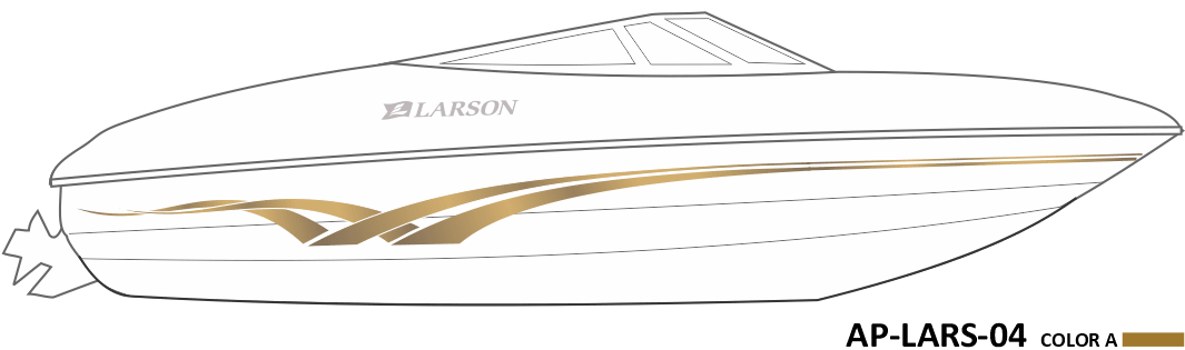 AP-LARS-04 - Larson Series 1 Color Vinyl Boat Graphics Kit - Raceline Digital