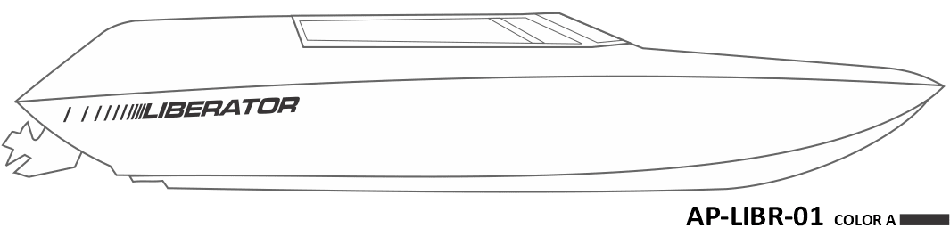 AP-LIBR-01 - Four Winns Series Liberator 1 Color Vinyl Boat Graphic Kit - Raceline Digital