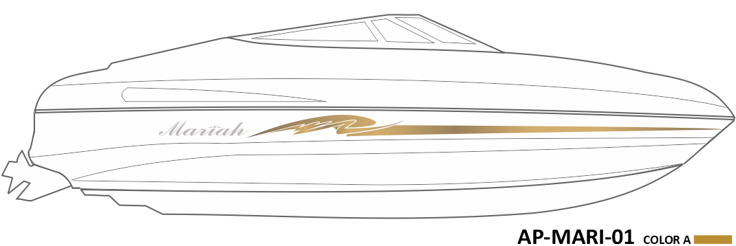 AP-MARI-01 - Mariah Series 1 Color Vinyl Boat Graphics Kit