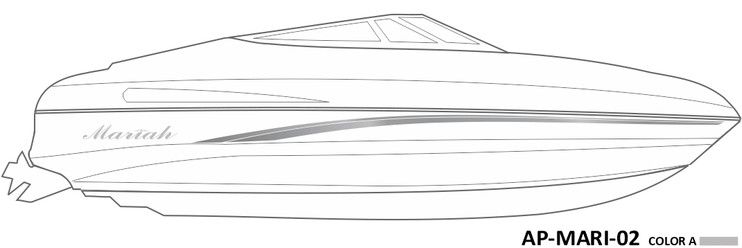 AP-MARI-02 - Mariah Series 1 Color Vinyl Boat Graphics Kit - Raceline Digital