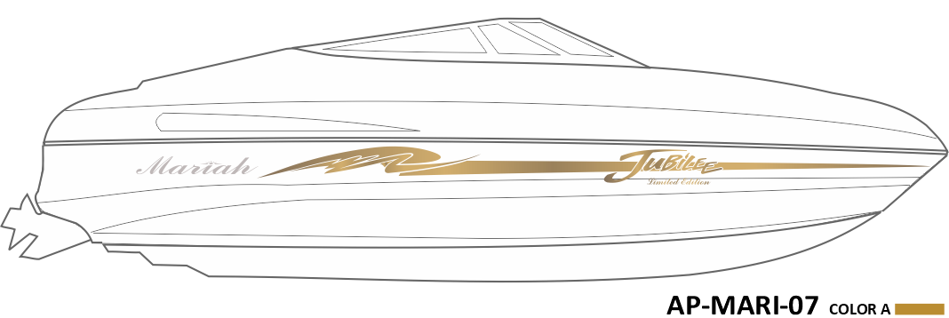 AP-MARI-07 - Mariah Series Jubilee Limited Edition 1 Color Vinyl Boat Graphics Kit