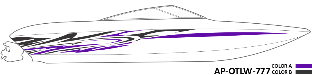 AP-OTLW-777 - Outlaw Series 2 Color Vinyl Boat Graphics Kit