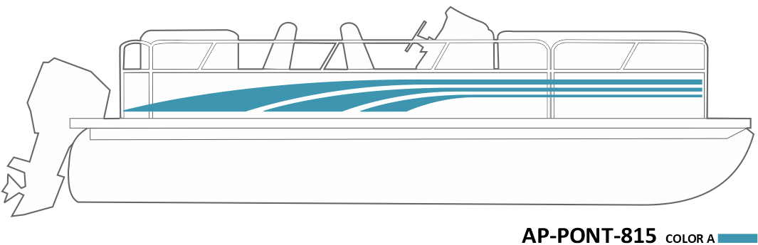 AP-PONT-815 - Pontoon Series 1 Color Vinyl Boat Graphics Kit