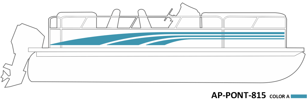 AP-PONT-815 - Pontoon Series 1 Color Vinyl Boat Graphics Kit - Raceline Digital