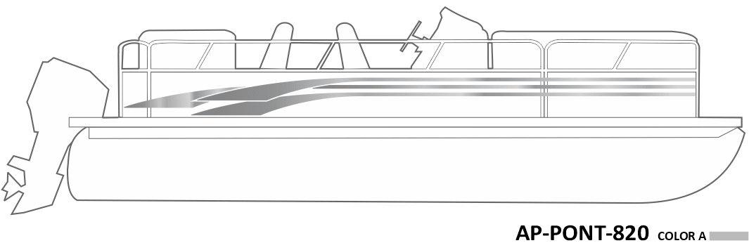AP-PONT-820 - Pontoon Series 1 Color Vinyl Boat Graphics Kit - Raceline Digital