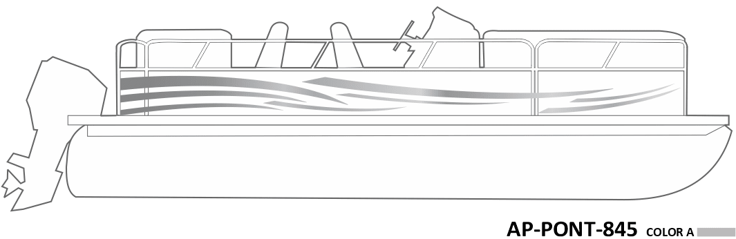 AP-PONT-845 - Pontoon Series 1 Color Vinyl Boat Graphics Kit - Raceline Digital