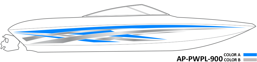 AP-PWPL-900 - Powerplay Series 2 Color Vinyl Boat Graphics Kit - Raceline Digital