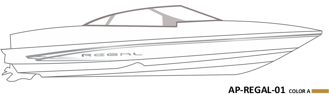 AP-REGAL-01 - Regal Series 1 Color Vinyl Boat Graphics Kit