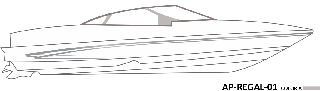 AP-REGAL-01 - Regal Series 1 Color Vinyl Boat Graphics Kit