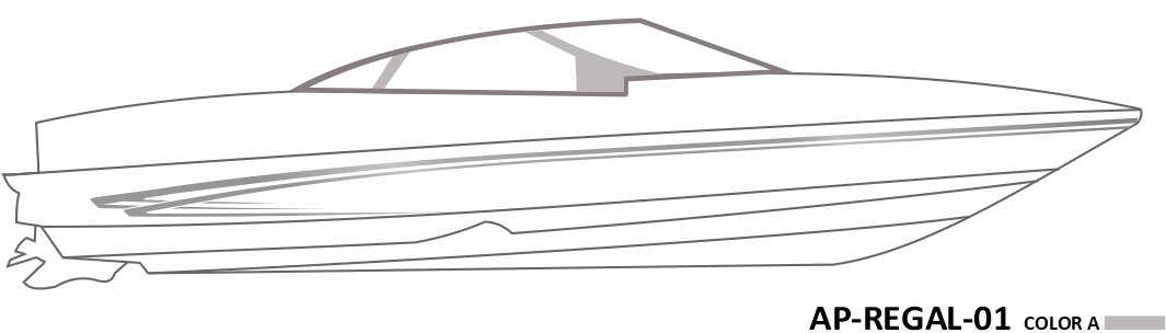 AP-REGAL-01 - Regal Series 1 Color Vinyl Boat Graphics Kit - Raceline Digital